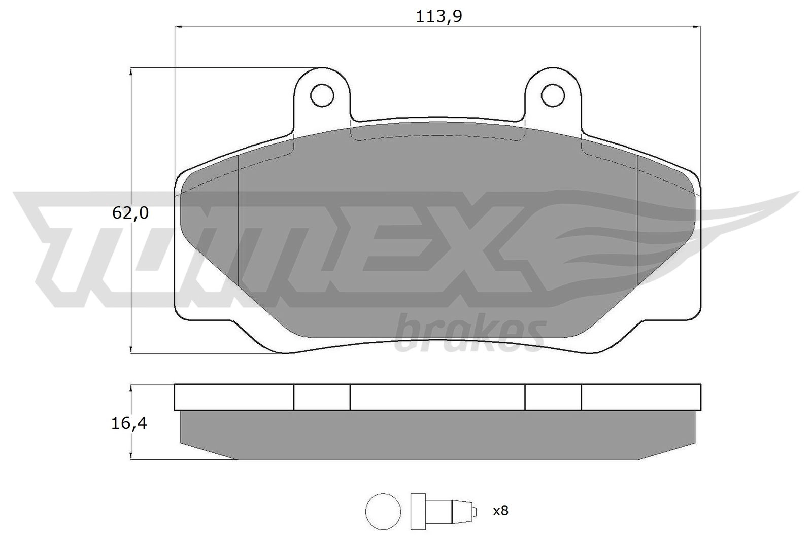Brake Pad Set, disc brake (TX 11-67)