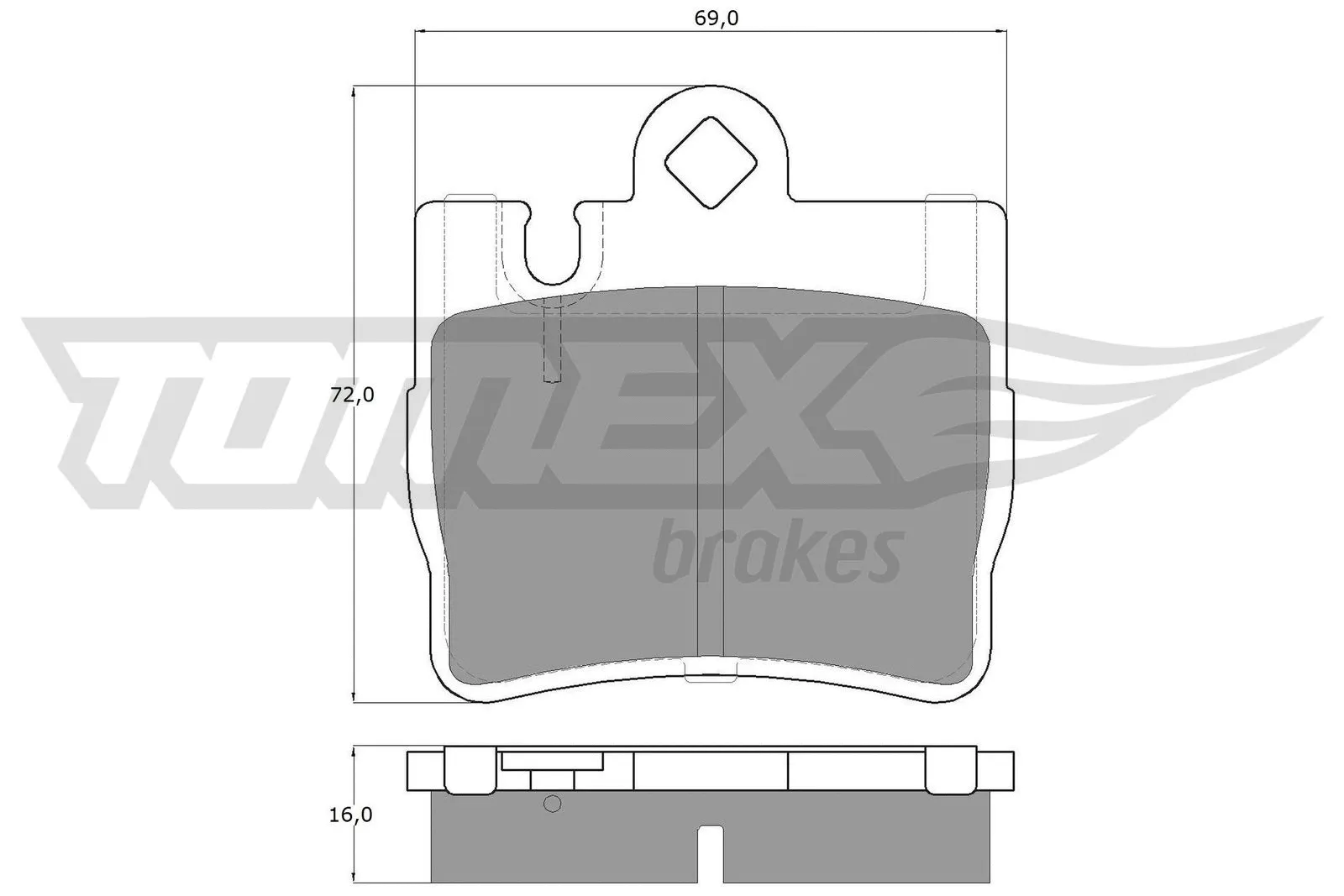 Brake Pad Set, disc brake (TX 12-87)