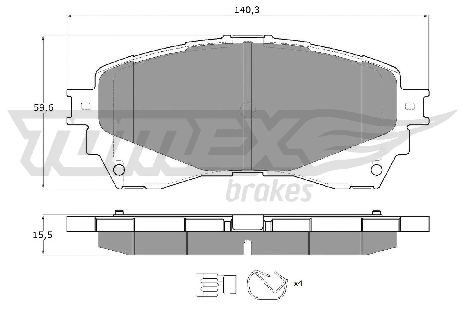 Brake Pad Set, disc brake (TX 17-41)