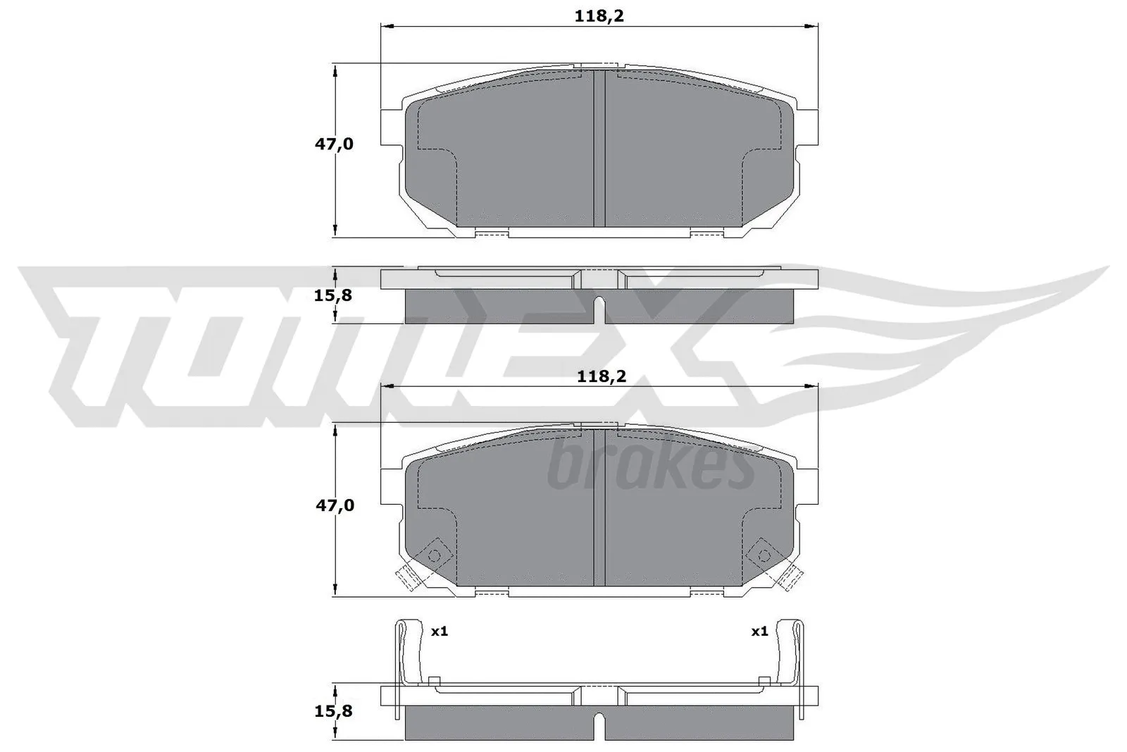 Brake Pad Set, disc brake (TX 14-95)