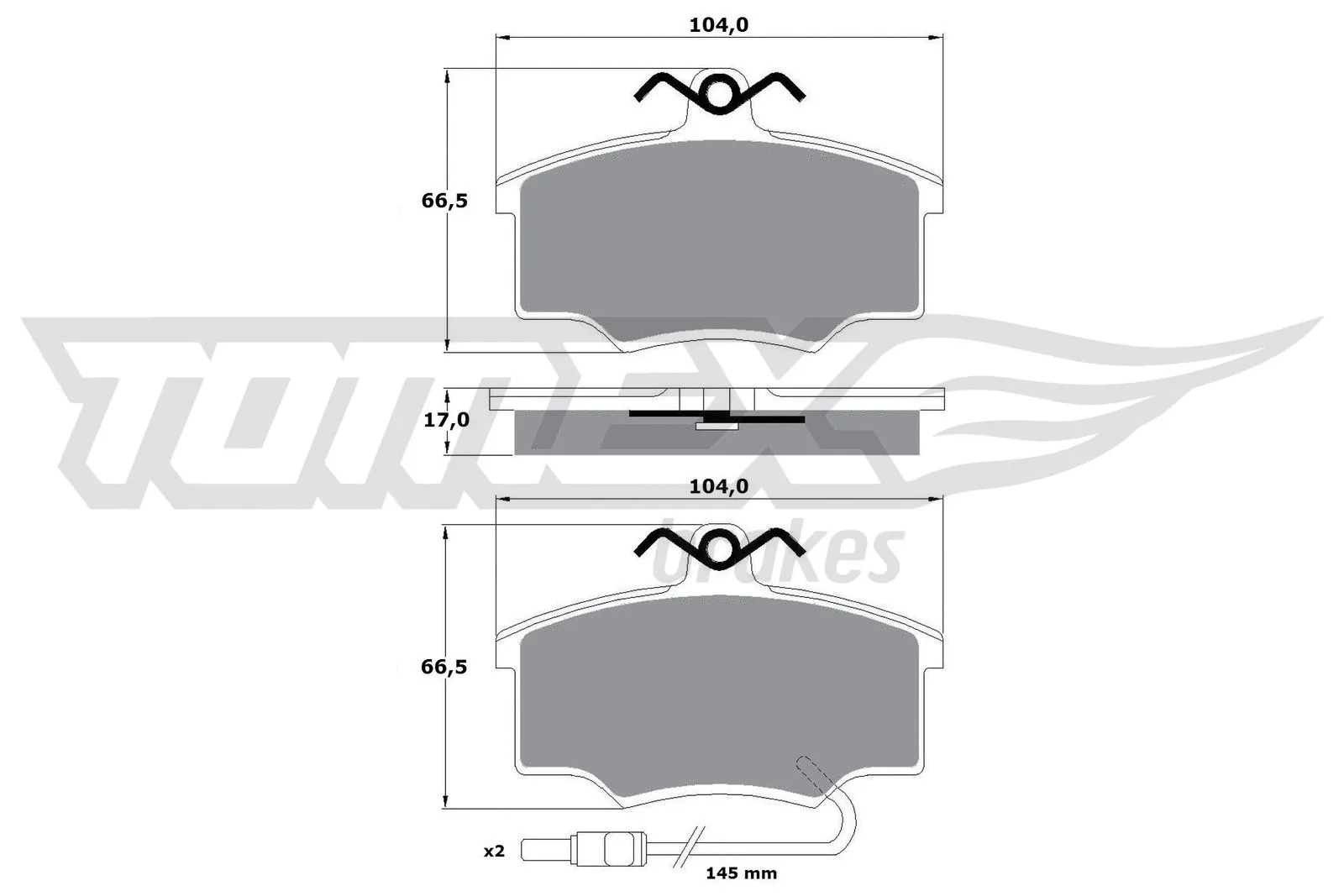 Brake Pad Set, disc brake (TX 10-581)