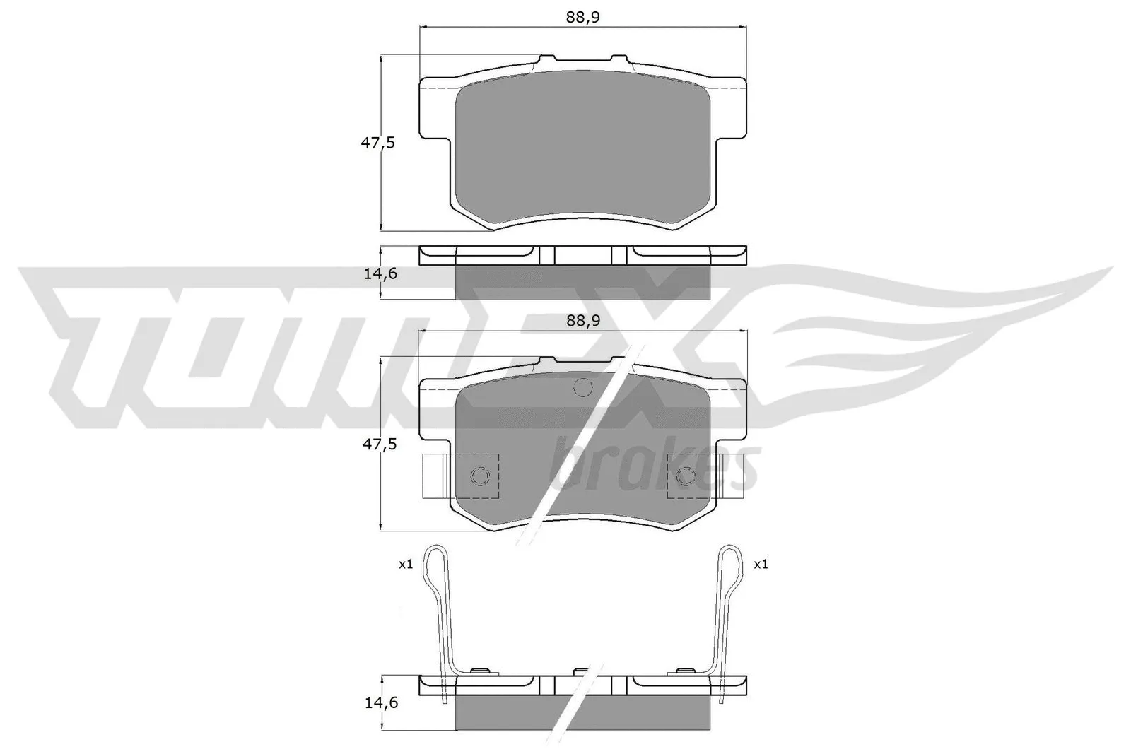 Brake Pad Set, disc brake (TX 11-00)