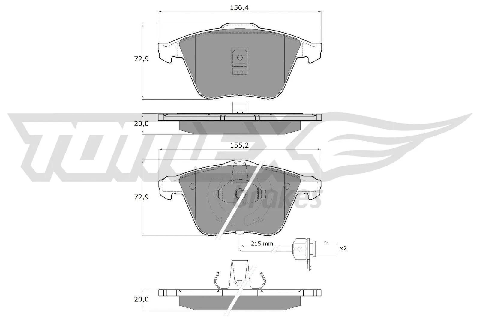 Brake Pad Set, disc brake (TX 13-14)