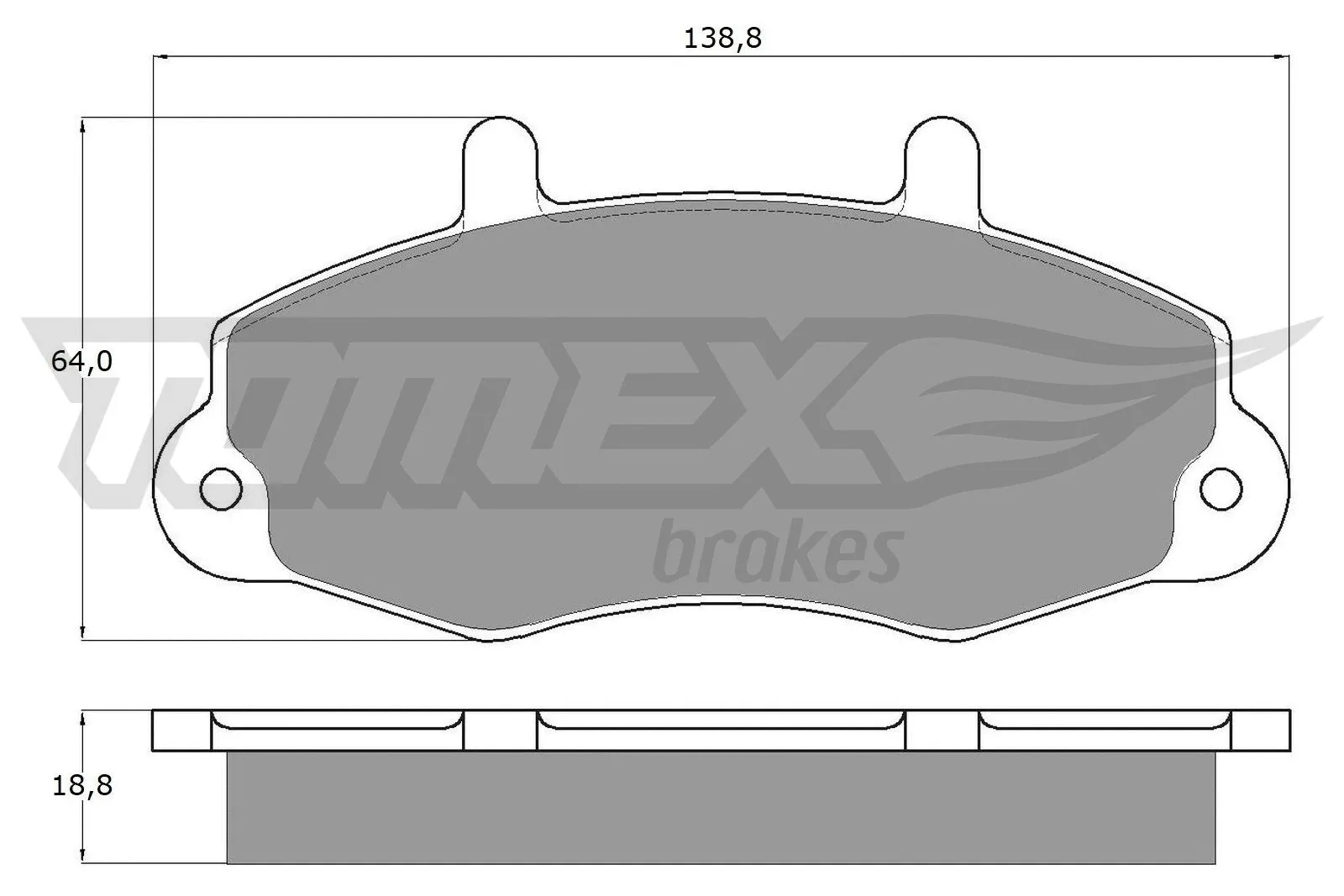 Brake Pad Set, disc brake (TX 10-66)