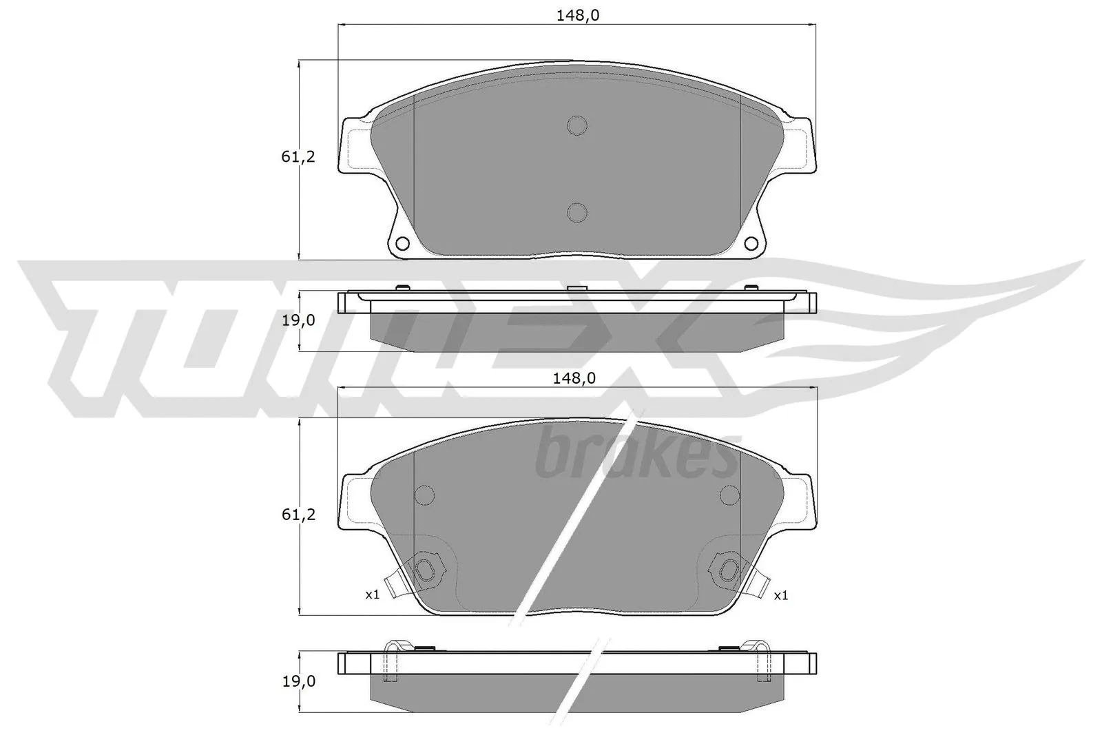 Brake Pad Set, disc brake (TX 16-51)