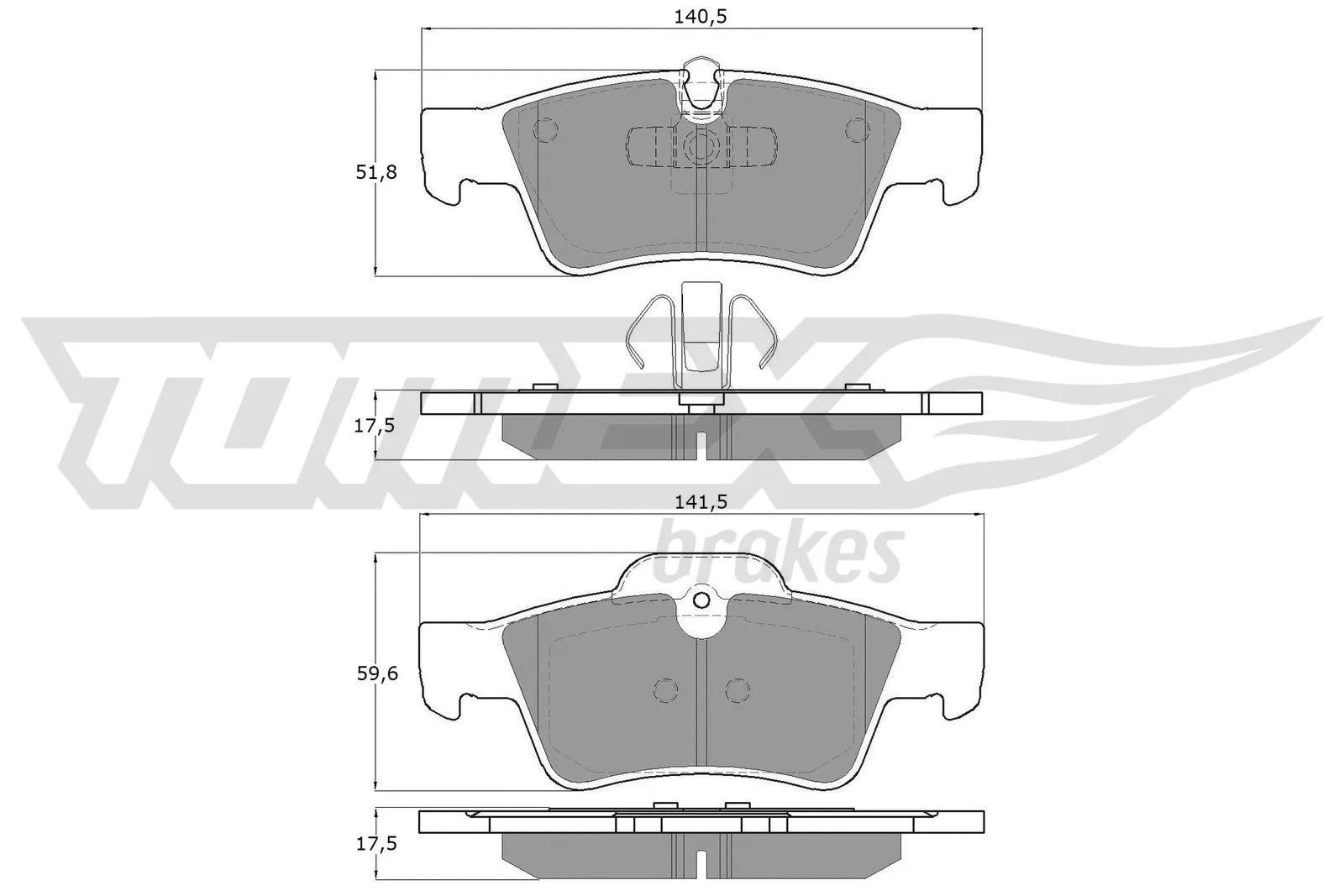 Brake Pad Set, disc brake (TX 14-58)