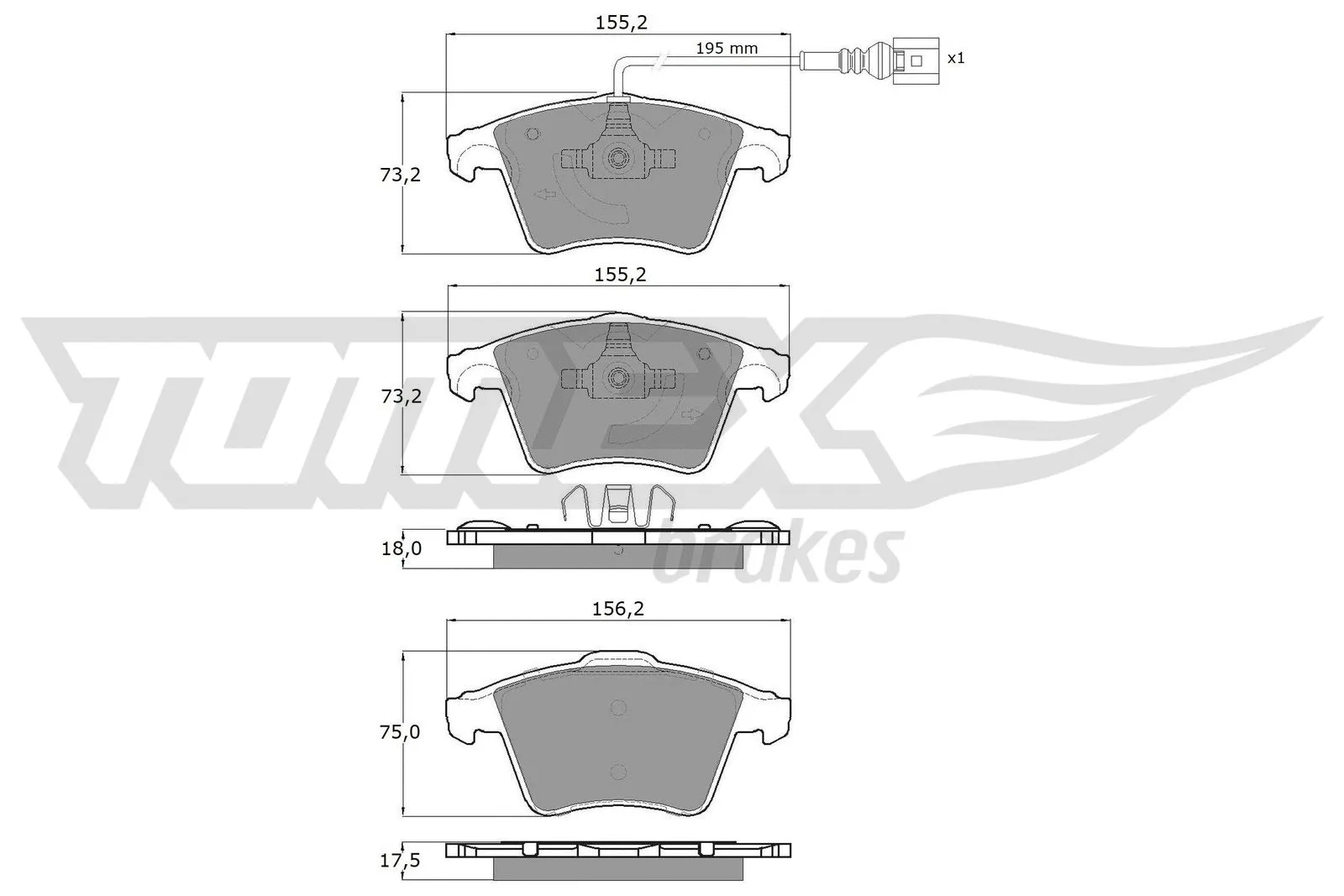 Brake Pad Set, disc brake (TX 13-931)