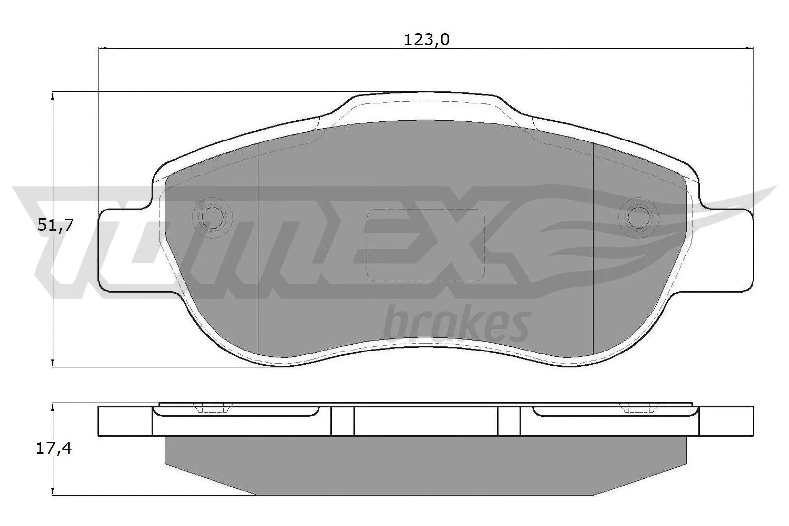 Brake Pad Set, disc brake (TX 14-43)
