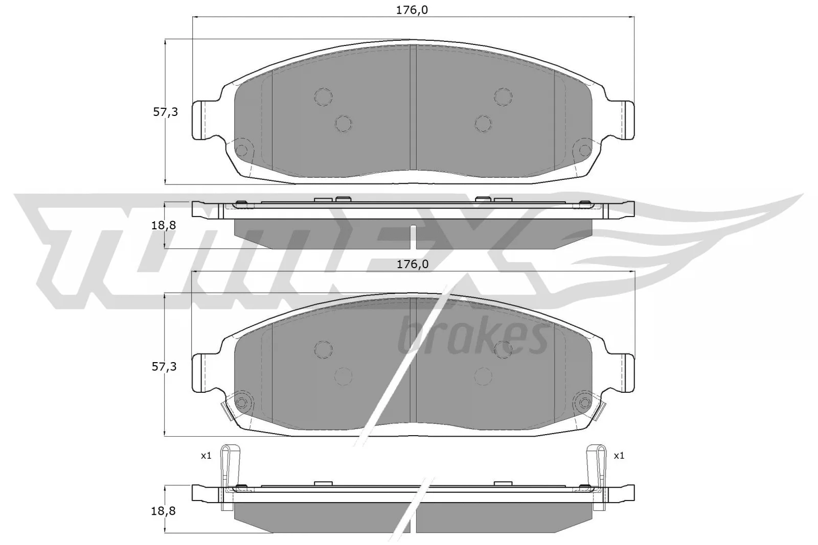 Brake Pad Set, disc brake (TX 15-52)