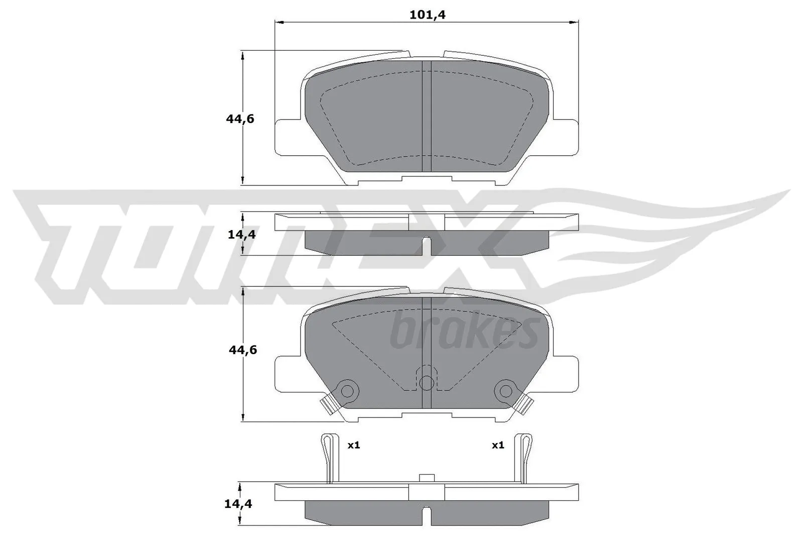 Brake Pad Set, disc brake (TX 17-30)