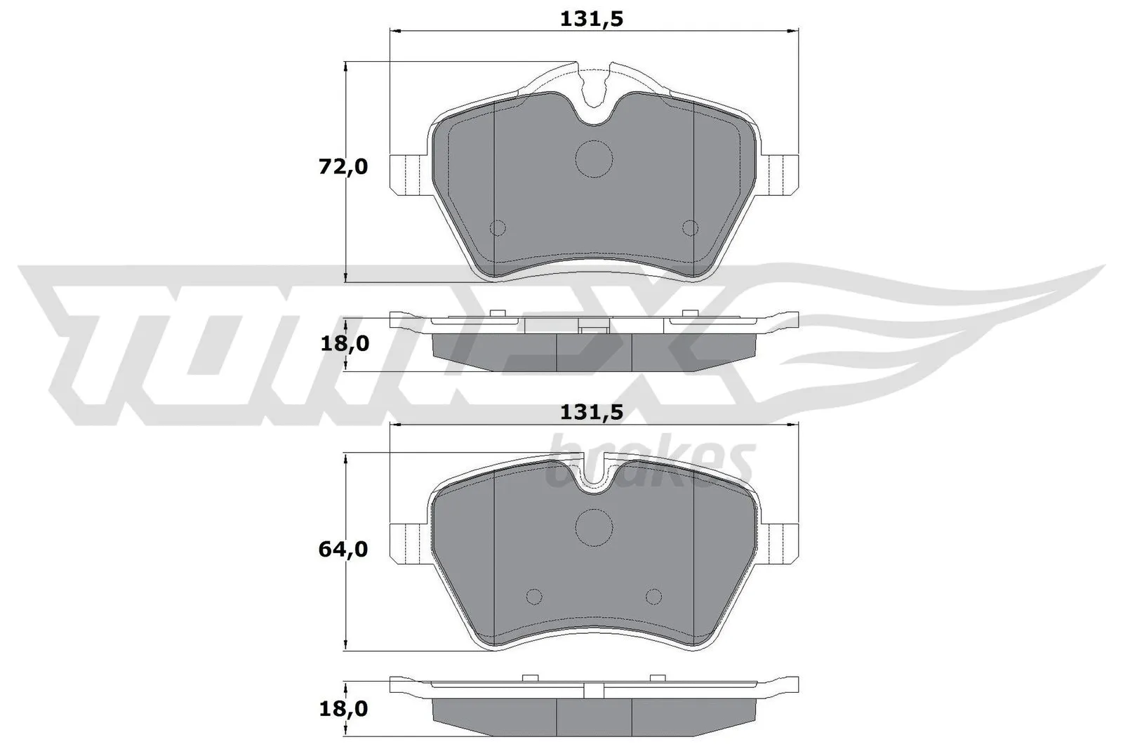 Brake Pad Set, disc brake (TX 16-04)