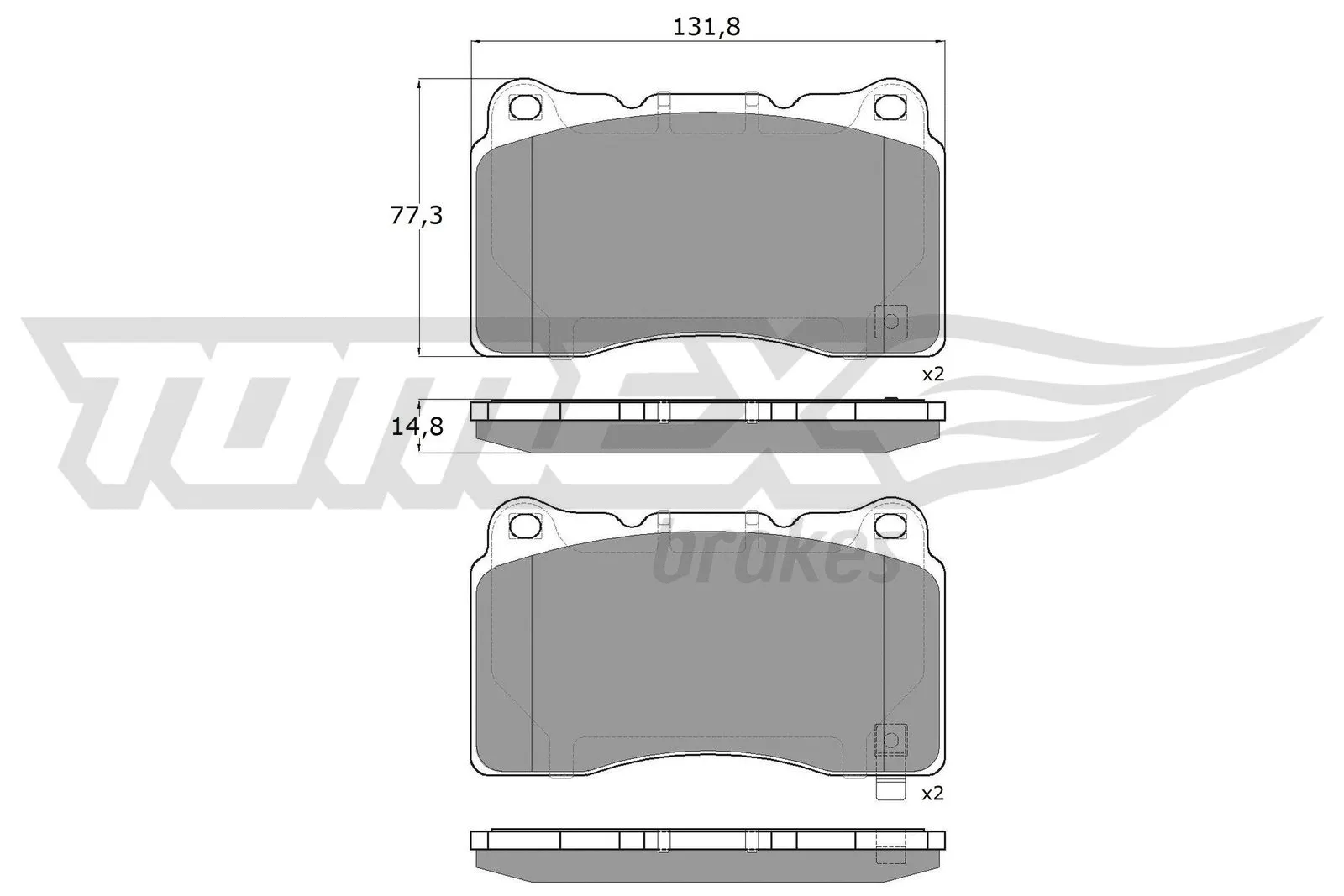 Brake Pad Set, disc brake (TX 17-96)