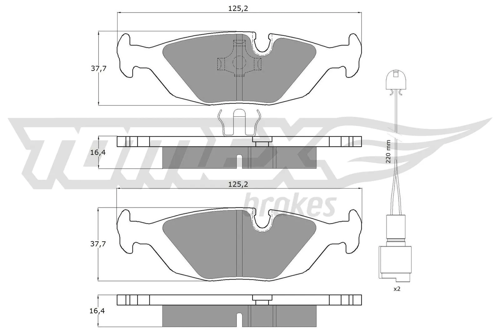 Brake Pad Set, disc brake (TX 11-301)