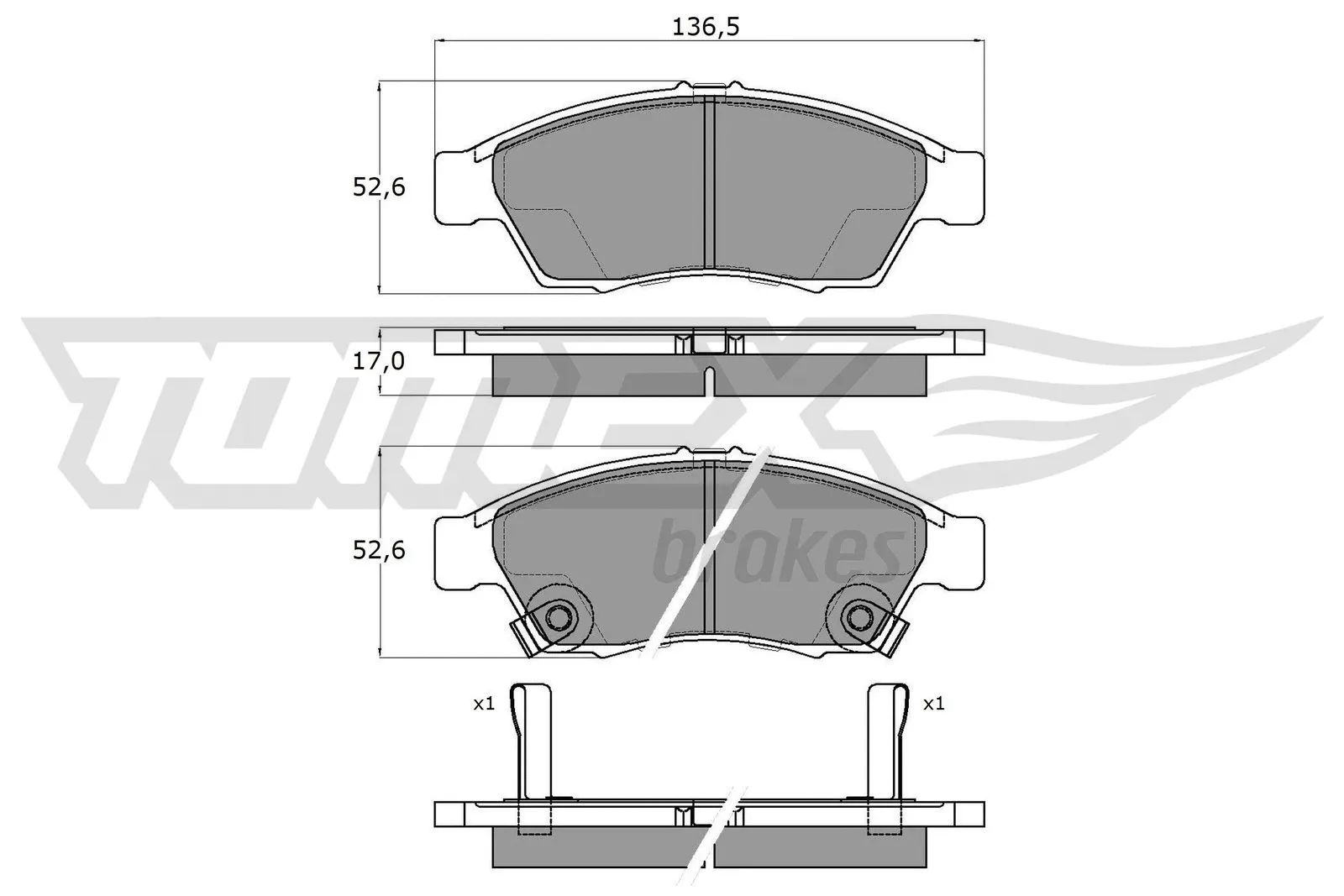 Brake Pad Set, disc brake (TX 16-08)