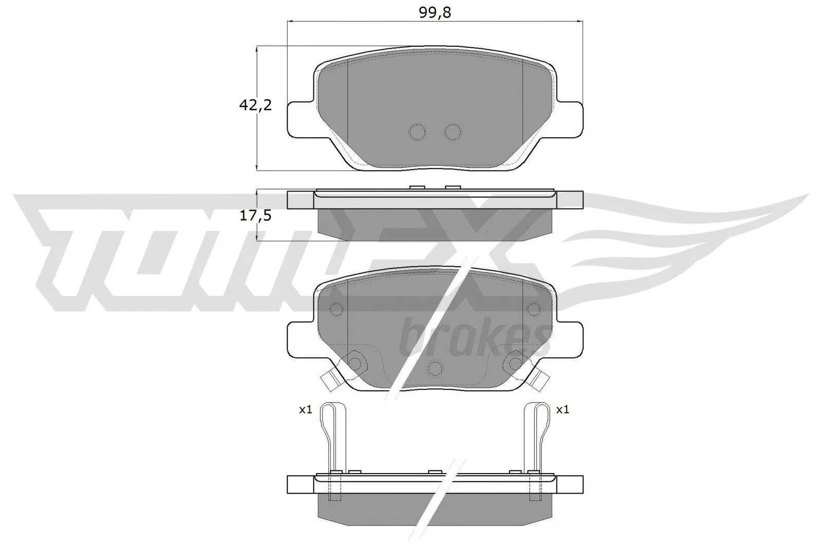 Brake Pad Set, disc brake (TX 18-20)