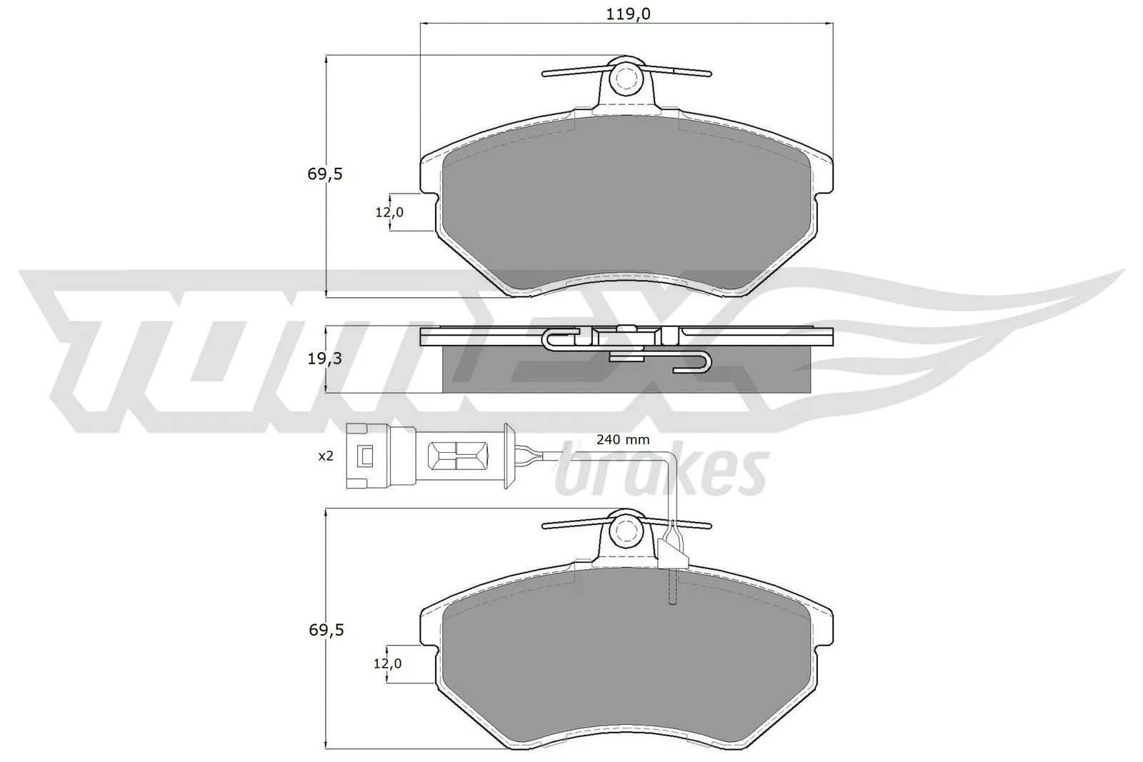 Brake Pad Set, disc brake (TX 10-111)