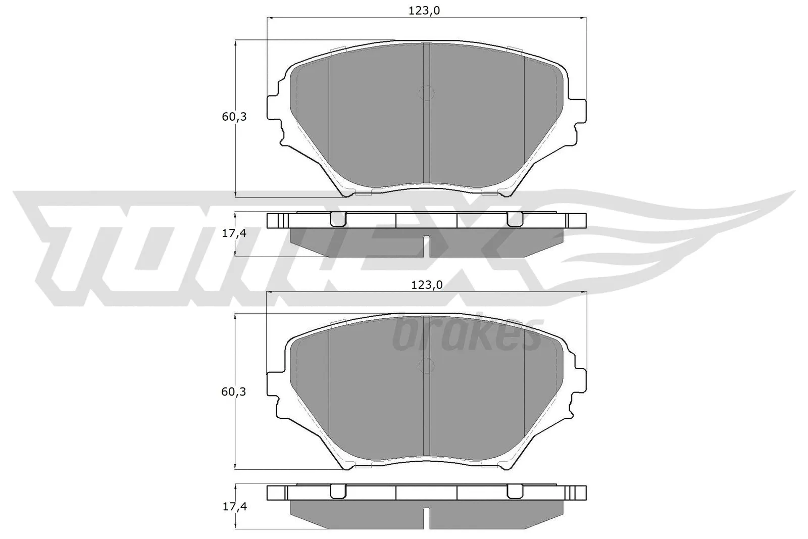 Brake Pad Set, disc brake (TX 13-85)