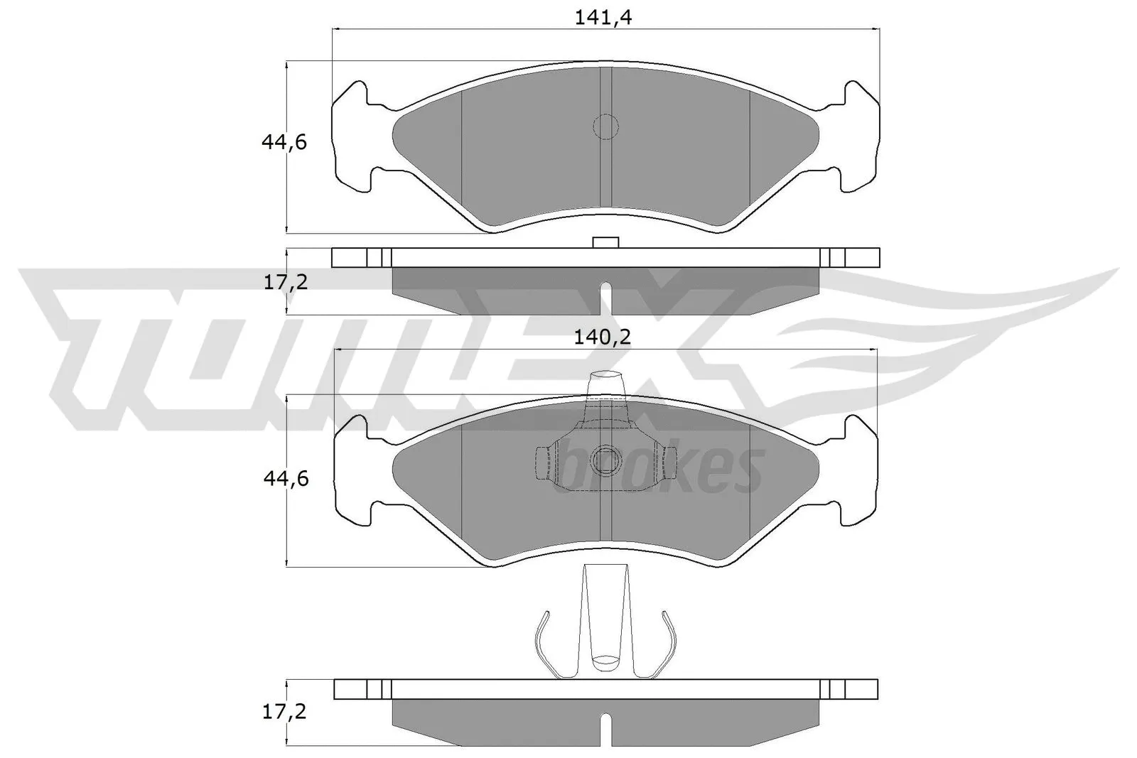 Brake Pad Set, disc brake (TX 12-54)
