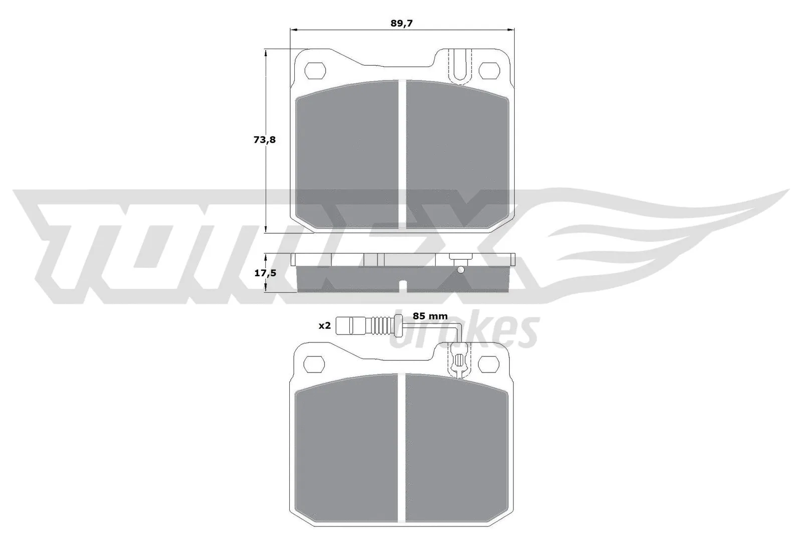 Brake Pad Set, disc brake (TX 10-223)
