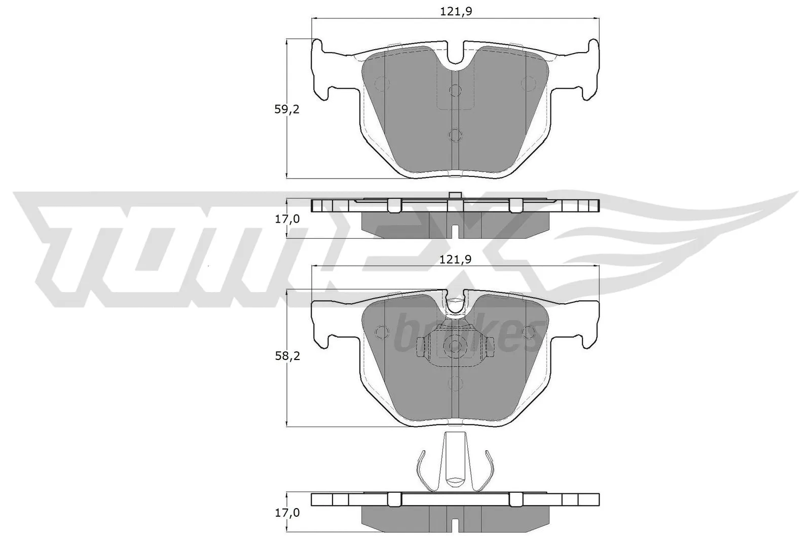 Brake Pad Set, disc brake (TX 15-24)
