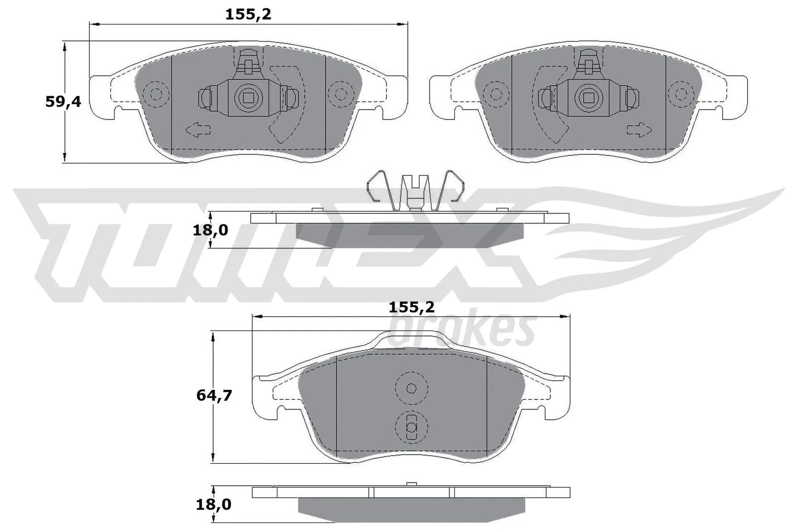 Brake Pad Set, disc brake (TX 16-41)