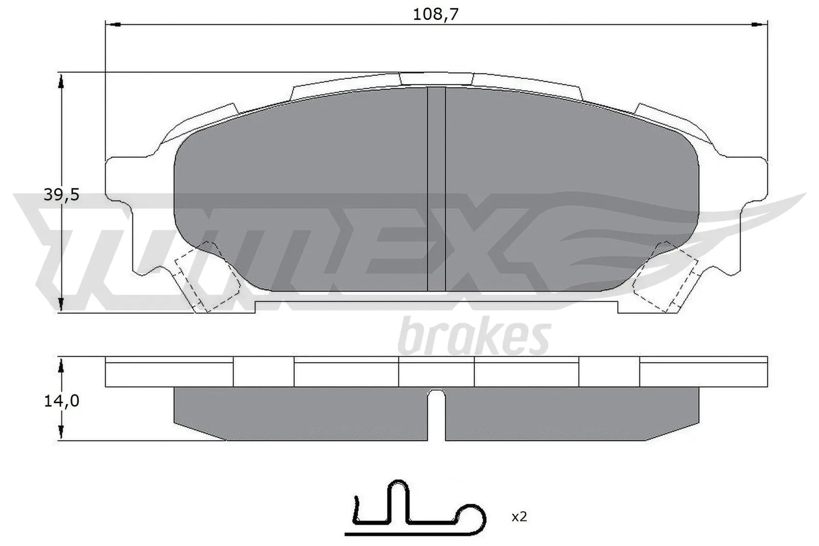 Brake Pad Set, disc brake (TX 15-60)