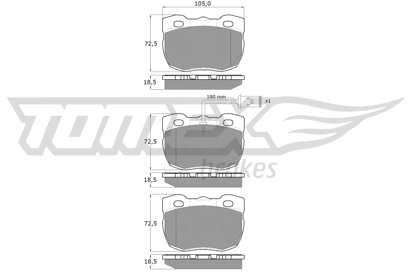 Brake Pad Set, disc brake (TX 16-23)