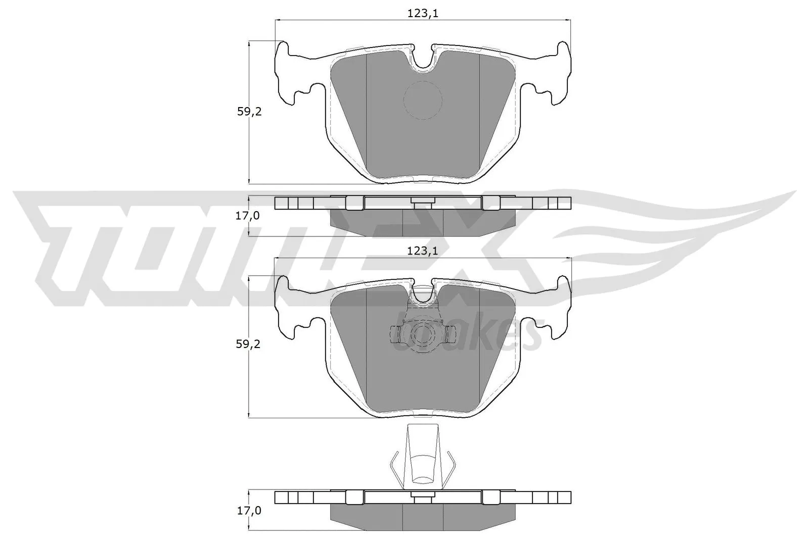 Brake Pad Set, disc brake (TX 13-19)