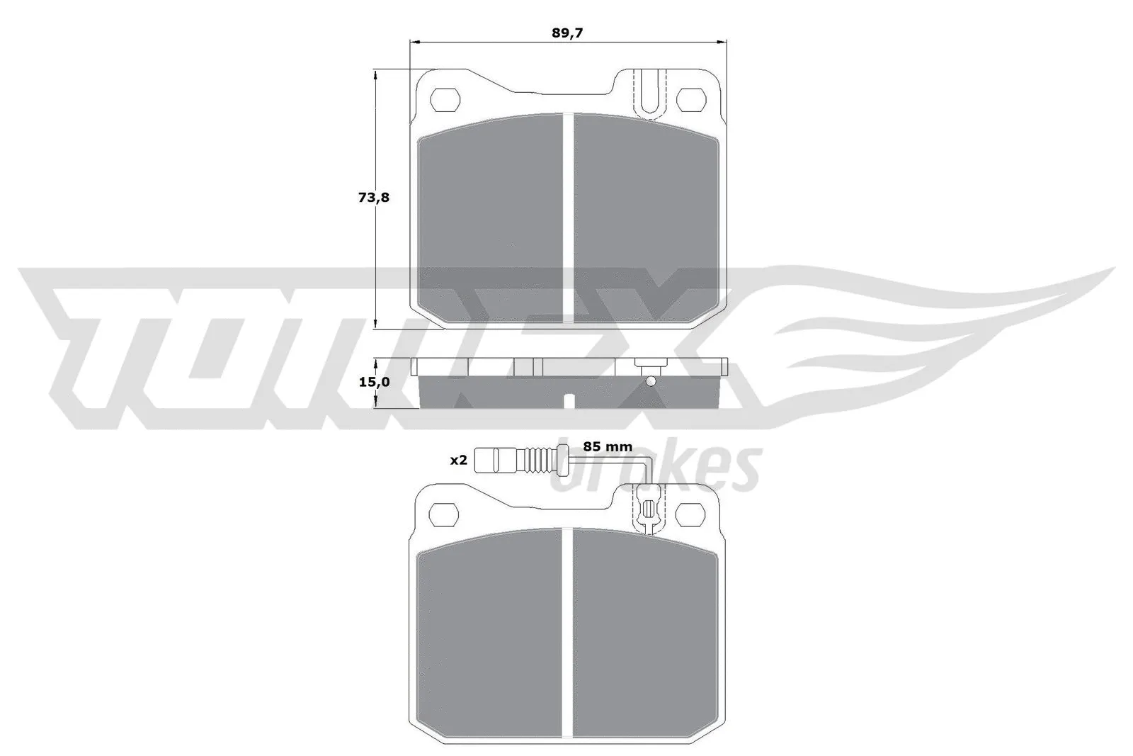 Brake Pad Set, disc brake (TX 10-221)
