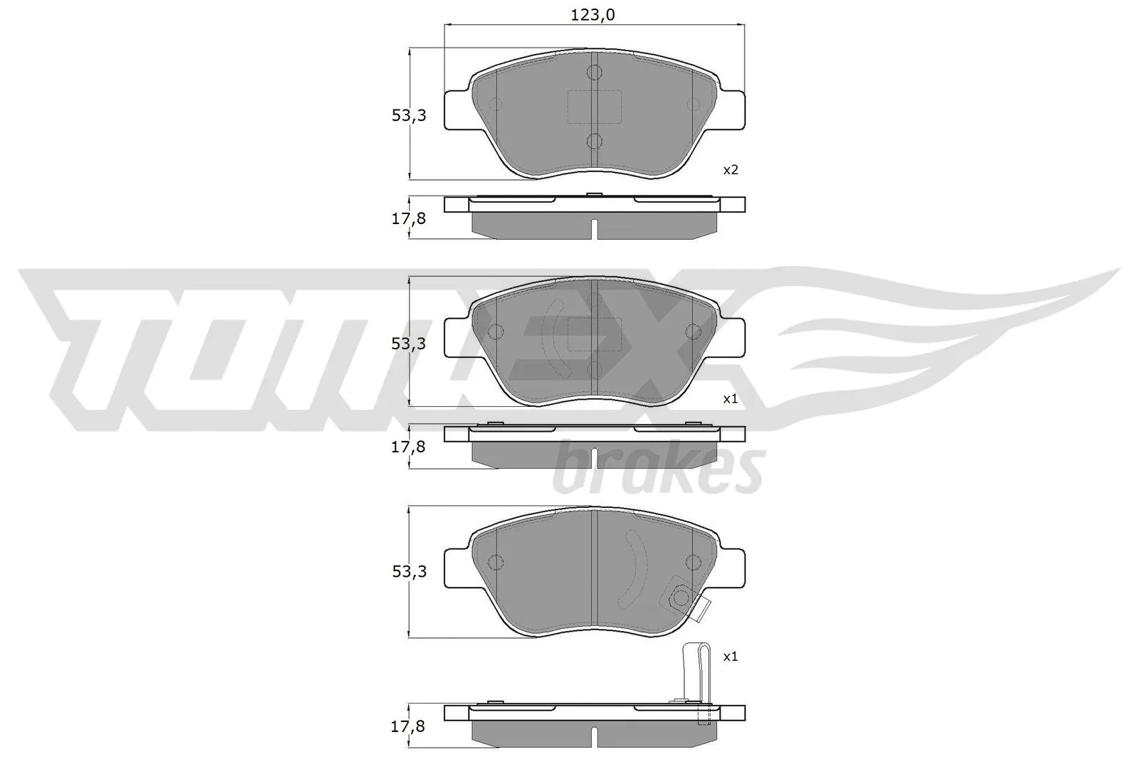 Brake Pad Set, disc brake (TX 15-20)