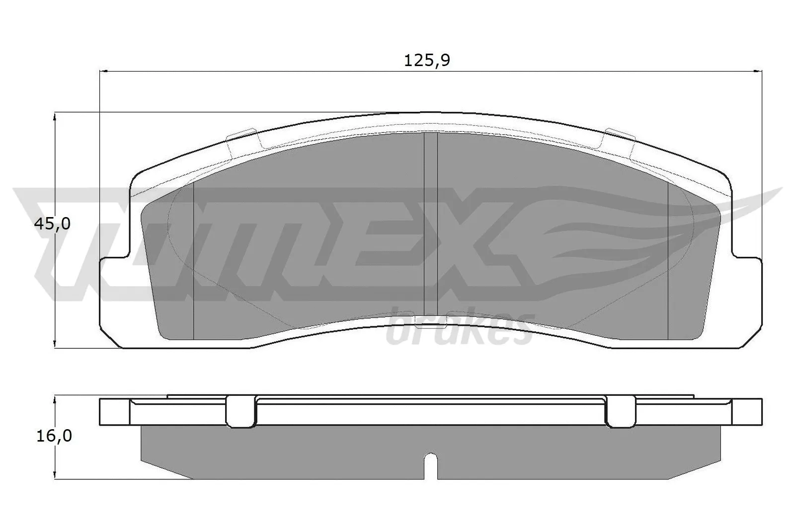 Brake Pad Set, disc brake (TX 12-16)
