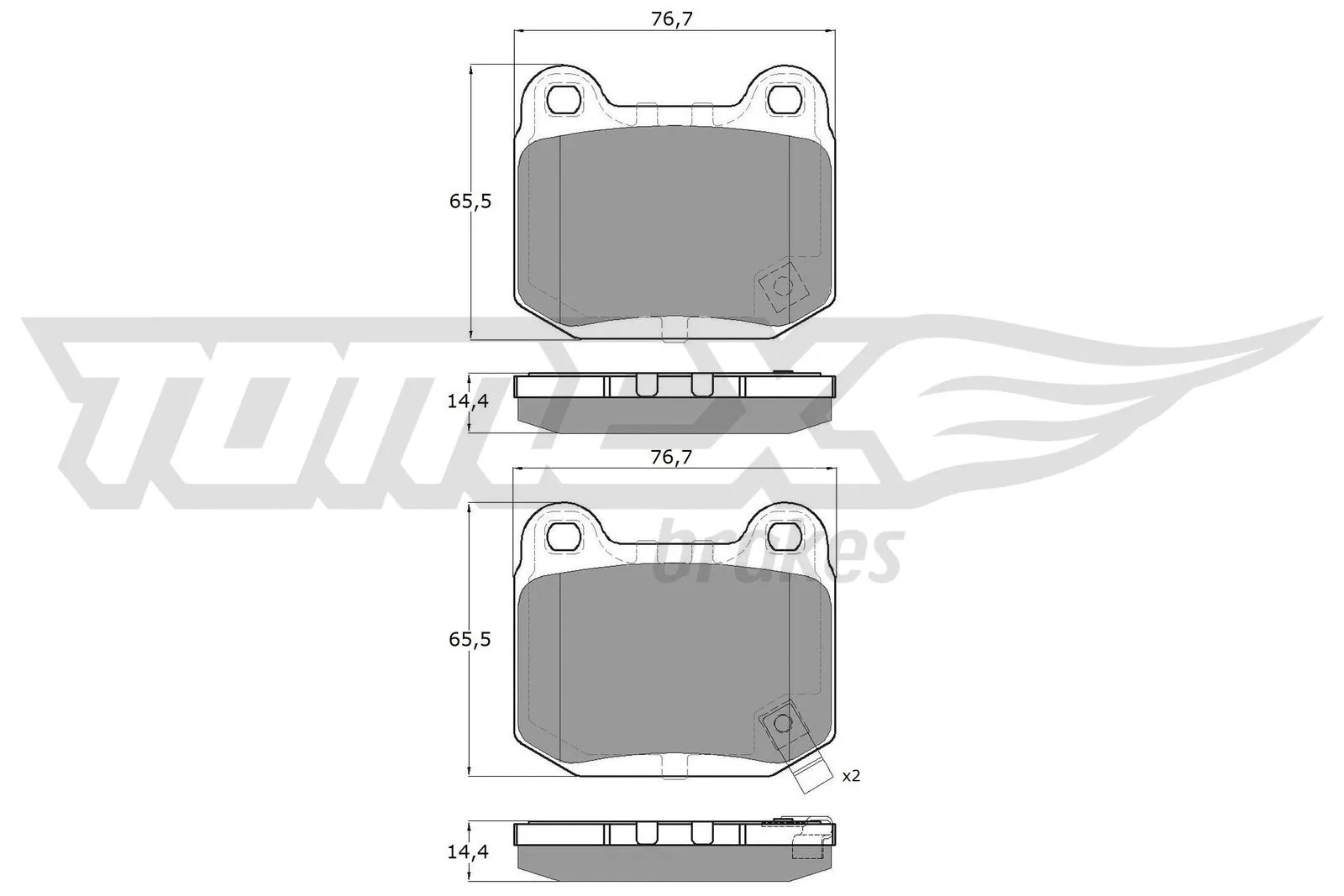 Brake Pad Set, disc brake (TX 18-72)