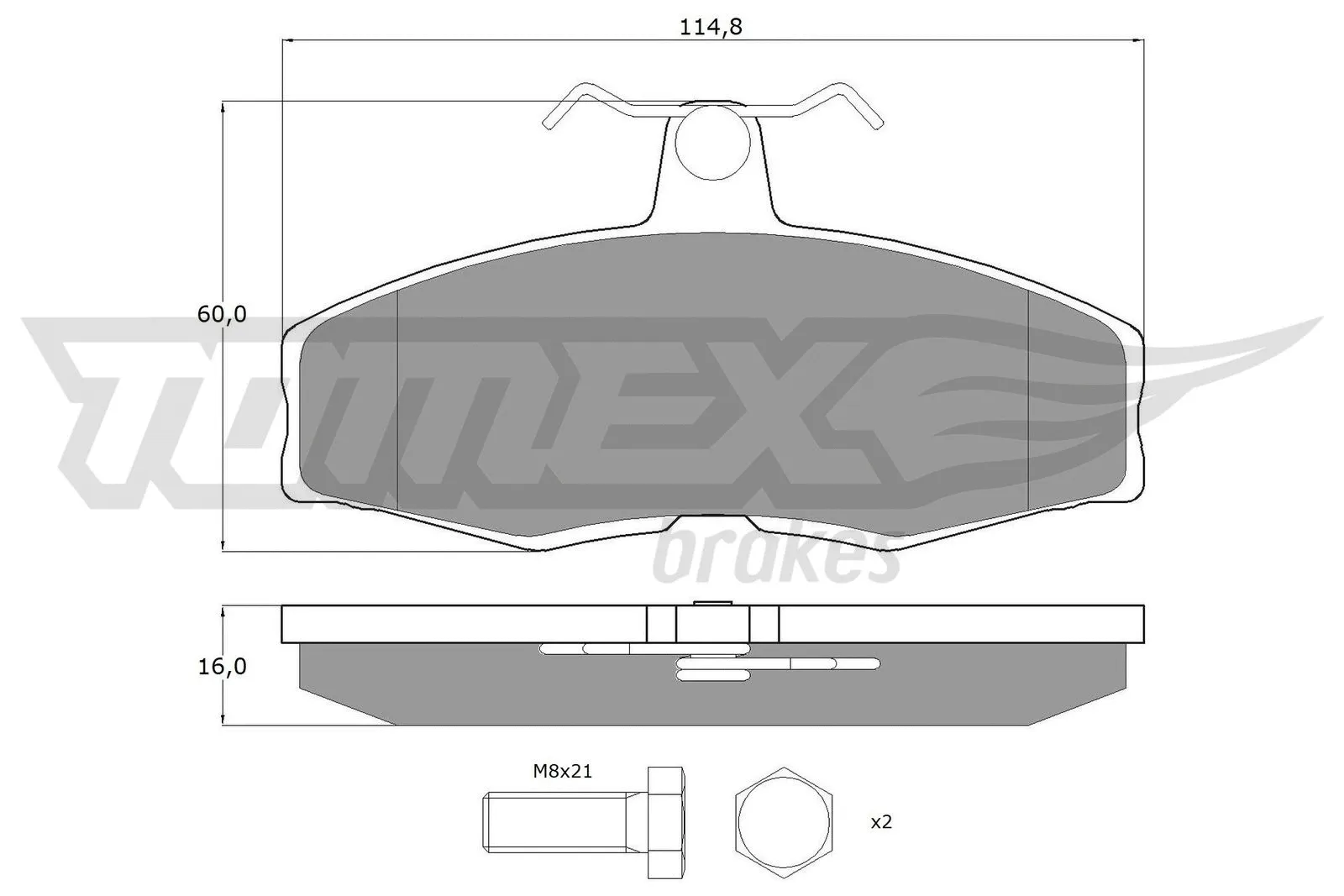 Brake Pad Set, disc brake (TX 10-272)