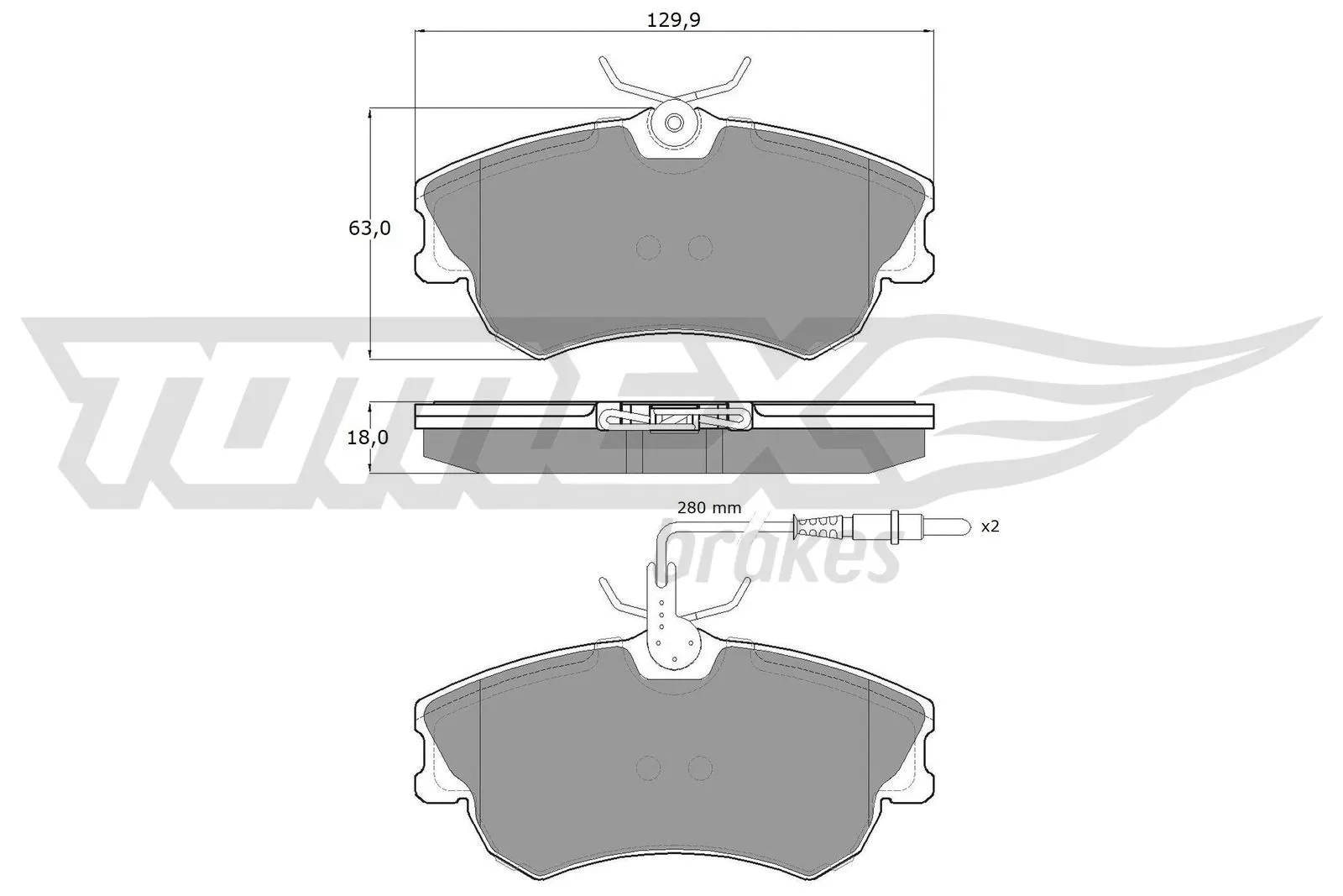 Brake Pad Set, disc brake (TX 13-47)