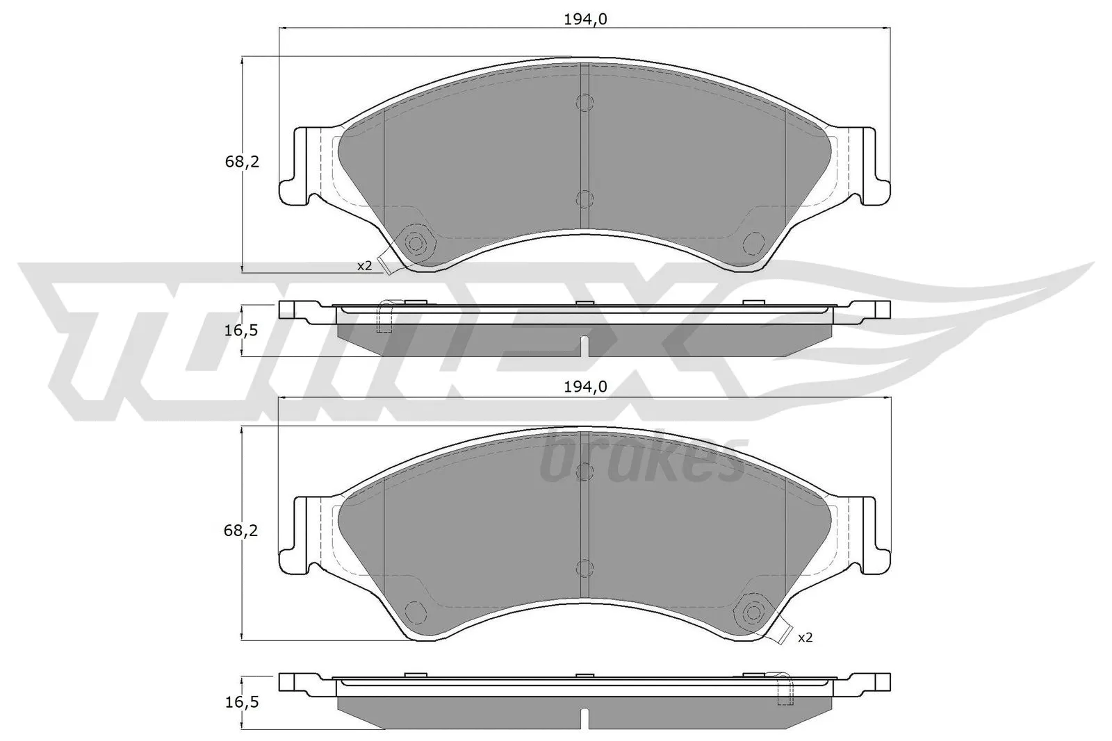 Brake Pad Set, disc brake (TX 19-22)
