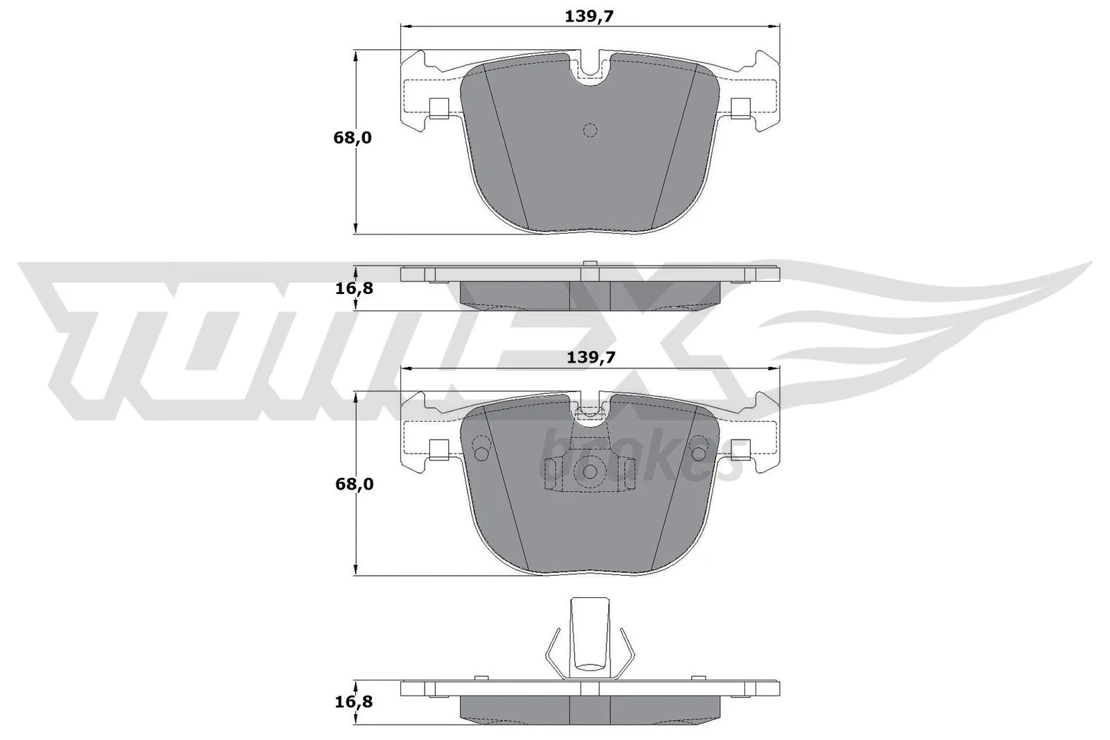 Brake Pad Set, disc brake (TX 17-38)