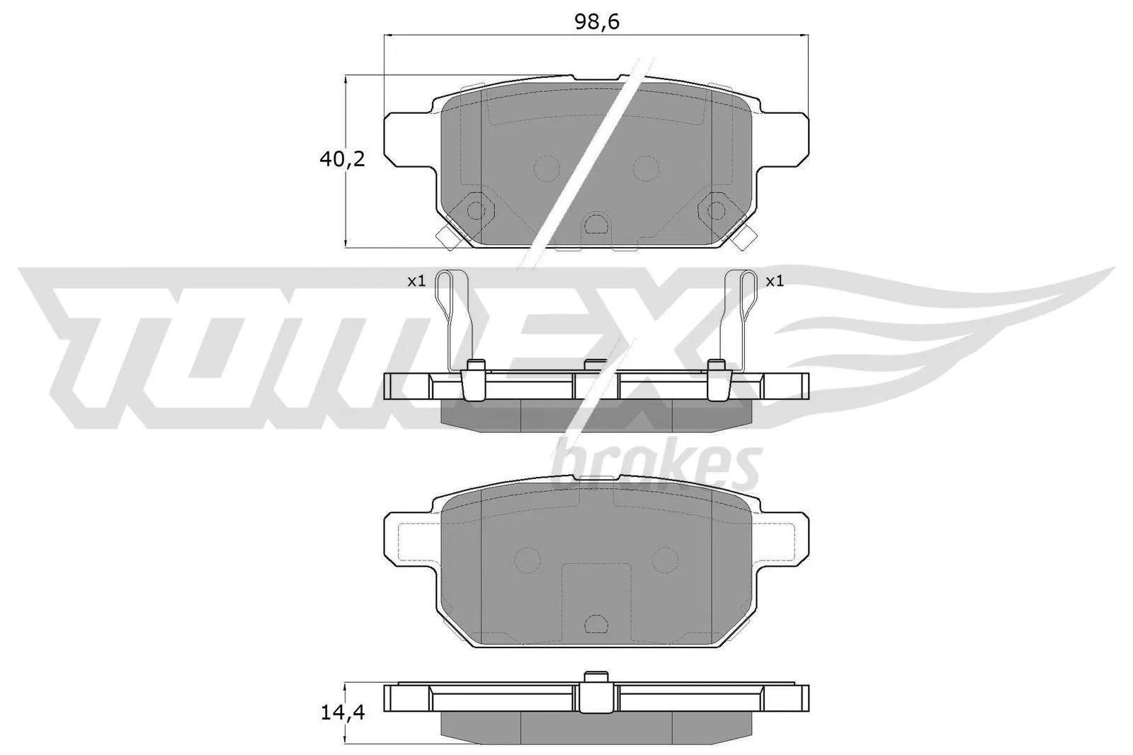 Brake Pad Set, disc brake (TX 18-14)