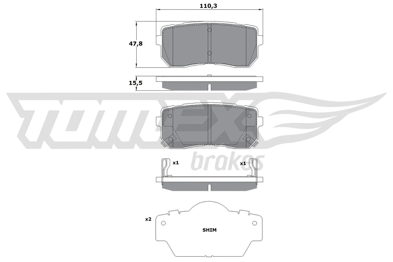 Brake Pad Set, disc brake (TX 17-50)