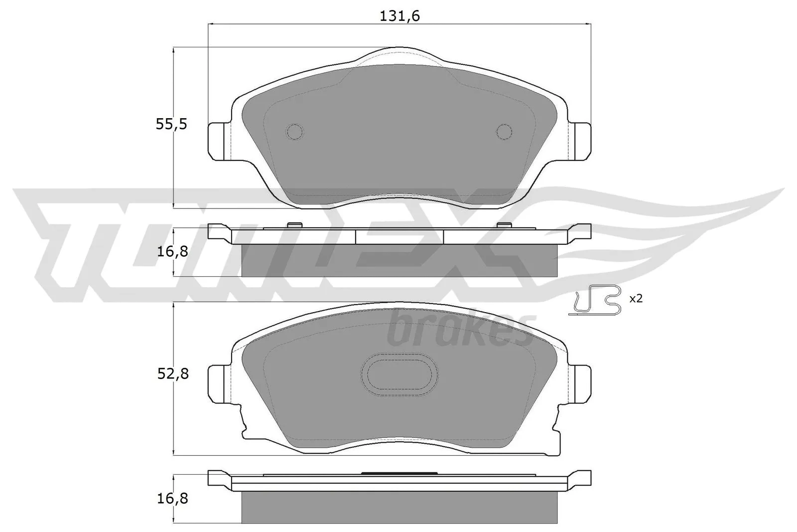 Brake Pad Set, disc brake (TX 12-19)