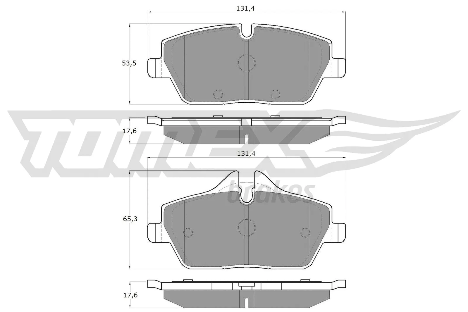 Brake Pad Set, disc brake (TX 14-33)
