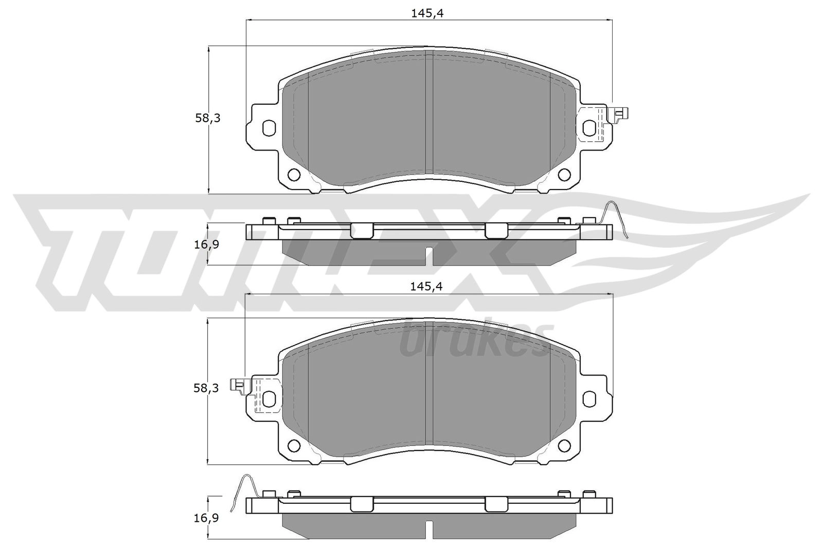 Brake Pad Set, disc brake (TX 16-12)