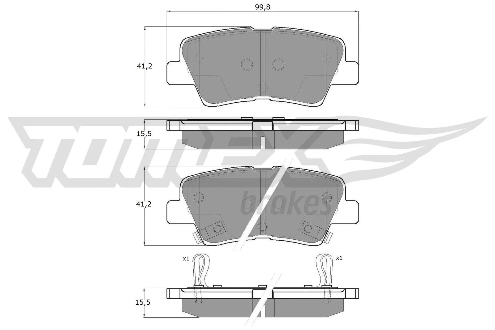 Brake Pad Set, disc brake (TX 17-69)