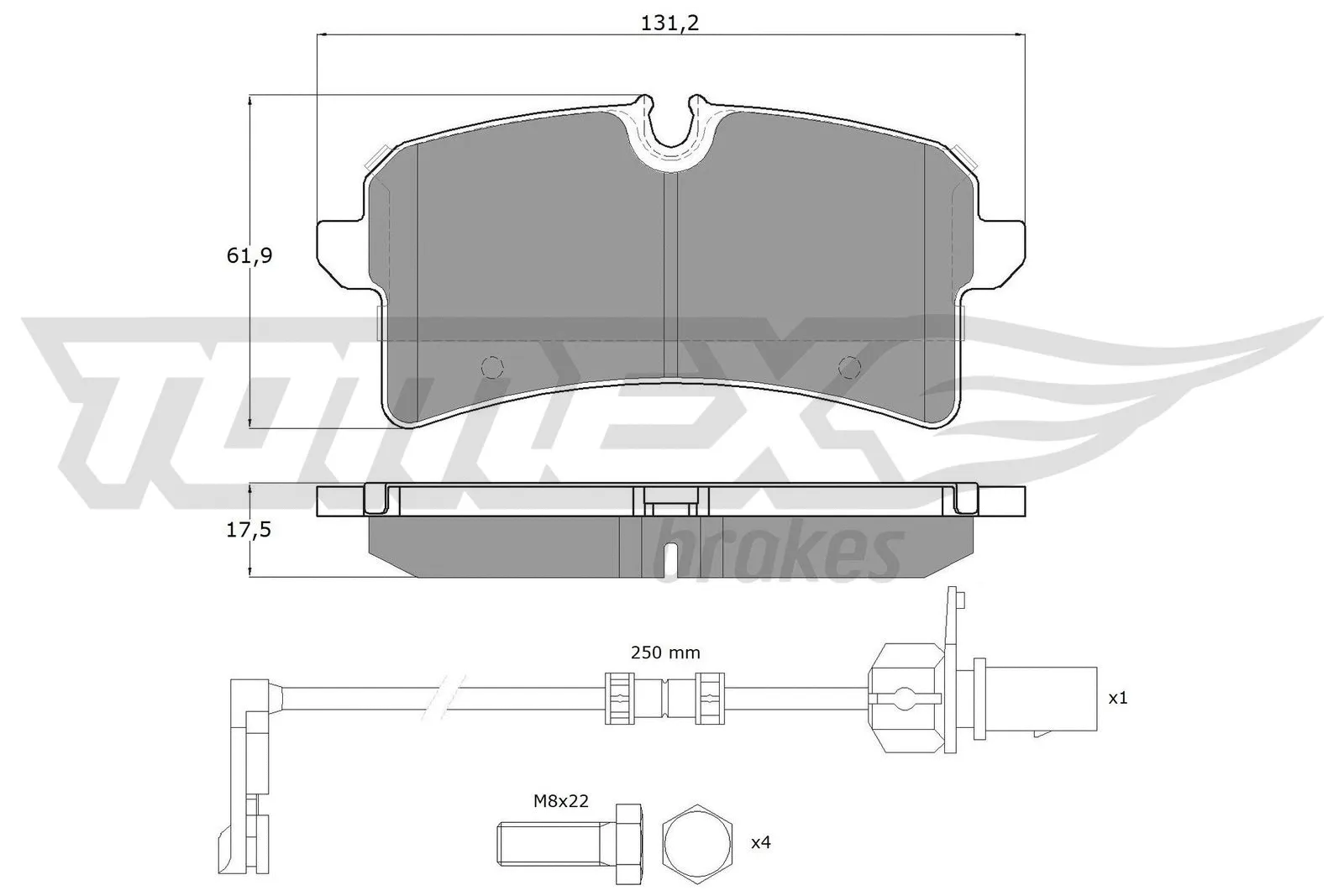 Brake Pad Set, disc brake (TX 18-88)