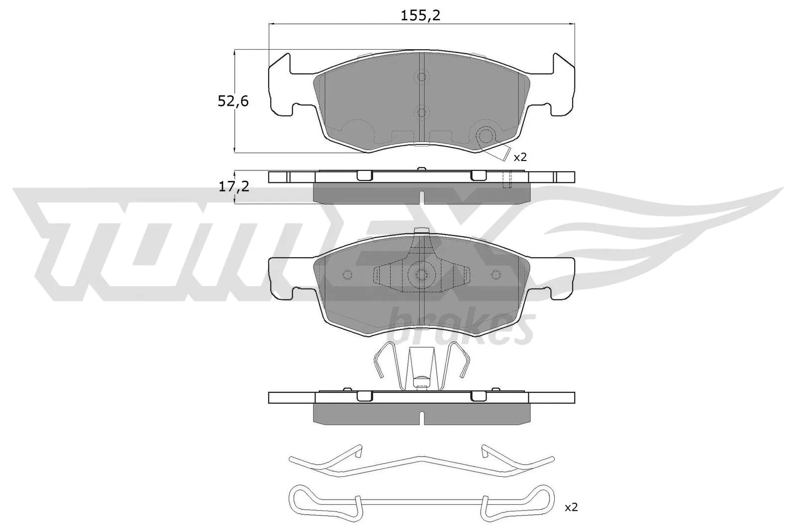 Brake Pad Set, disc brake (TX 17-92)