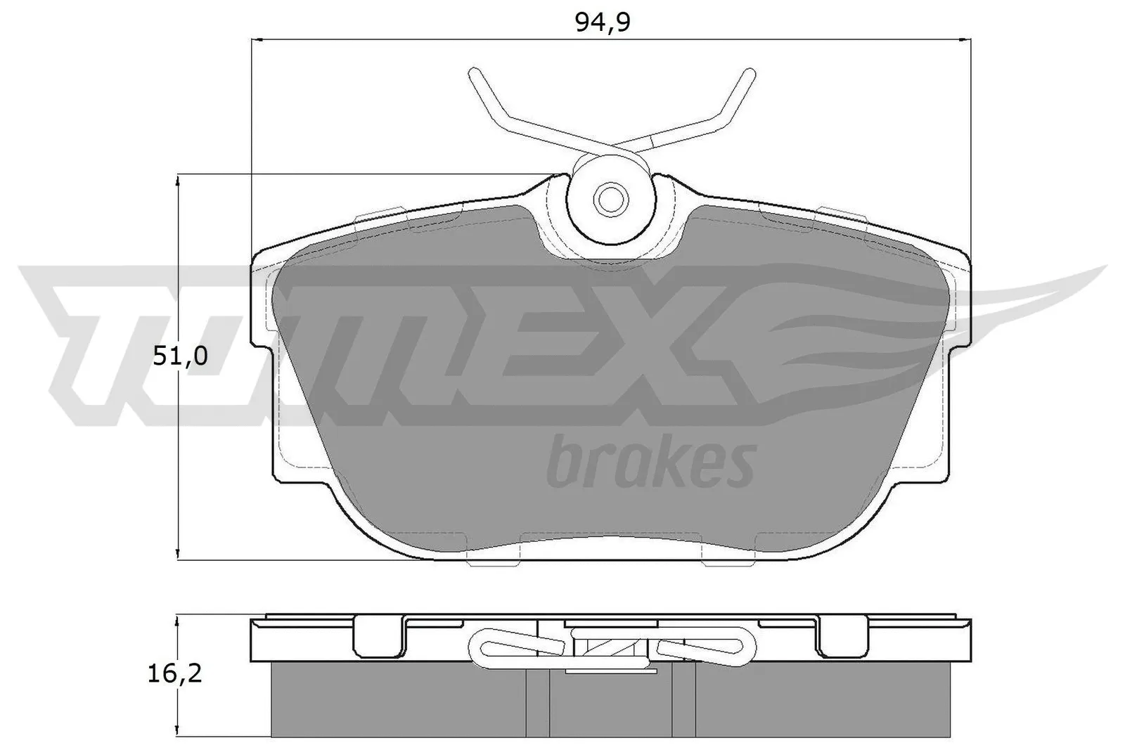Brake Pad Set, disc brake (TX 13-90)