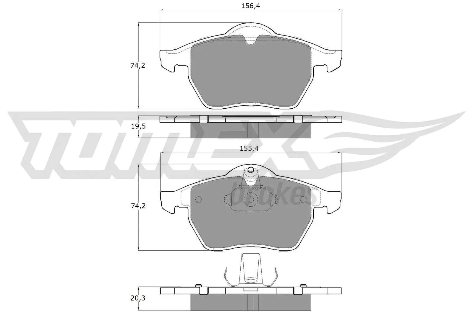 Brake Pad Set, disc brake (TX 12-25)