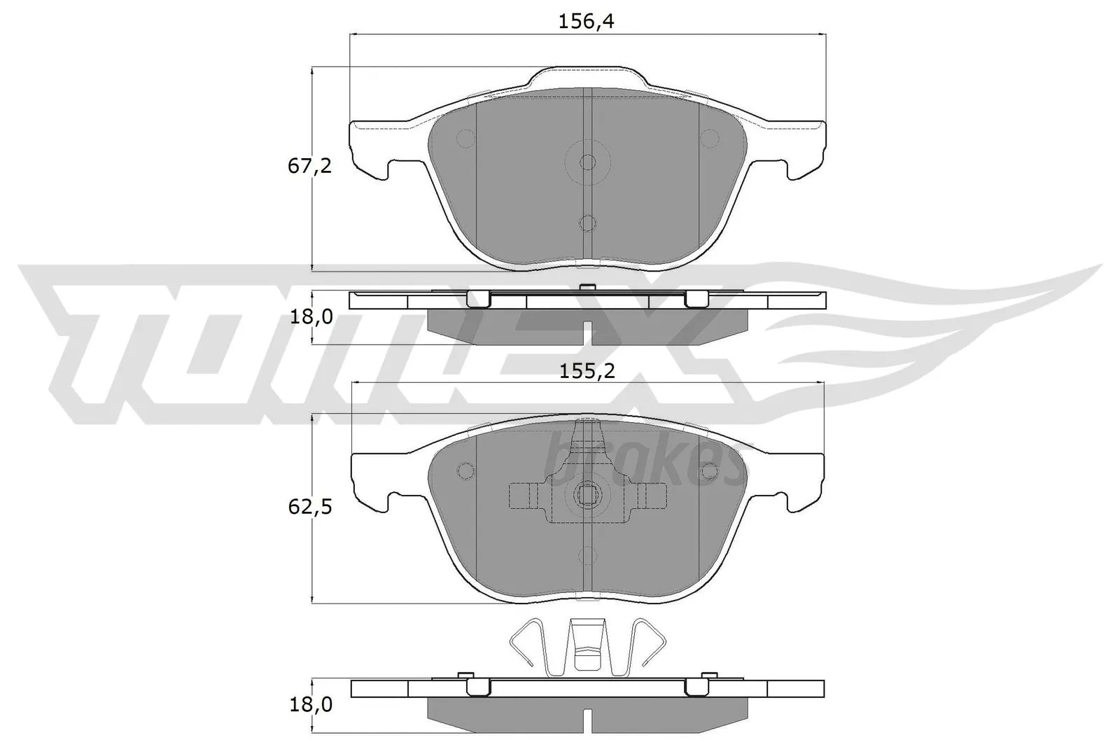 Brake Pad Set, disc brake (TX 13-05)