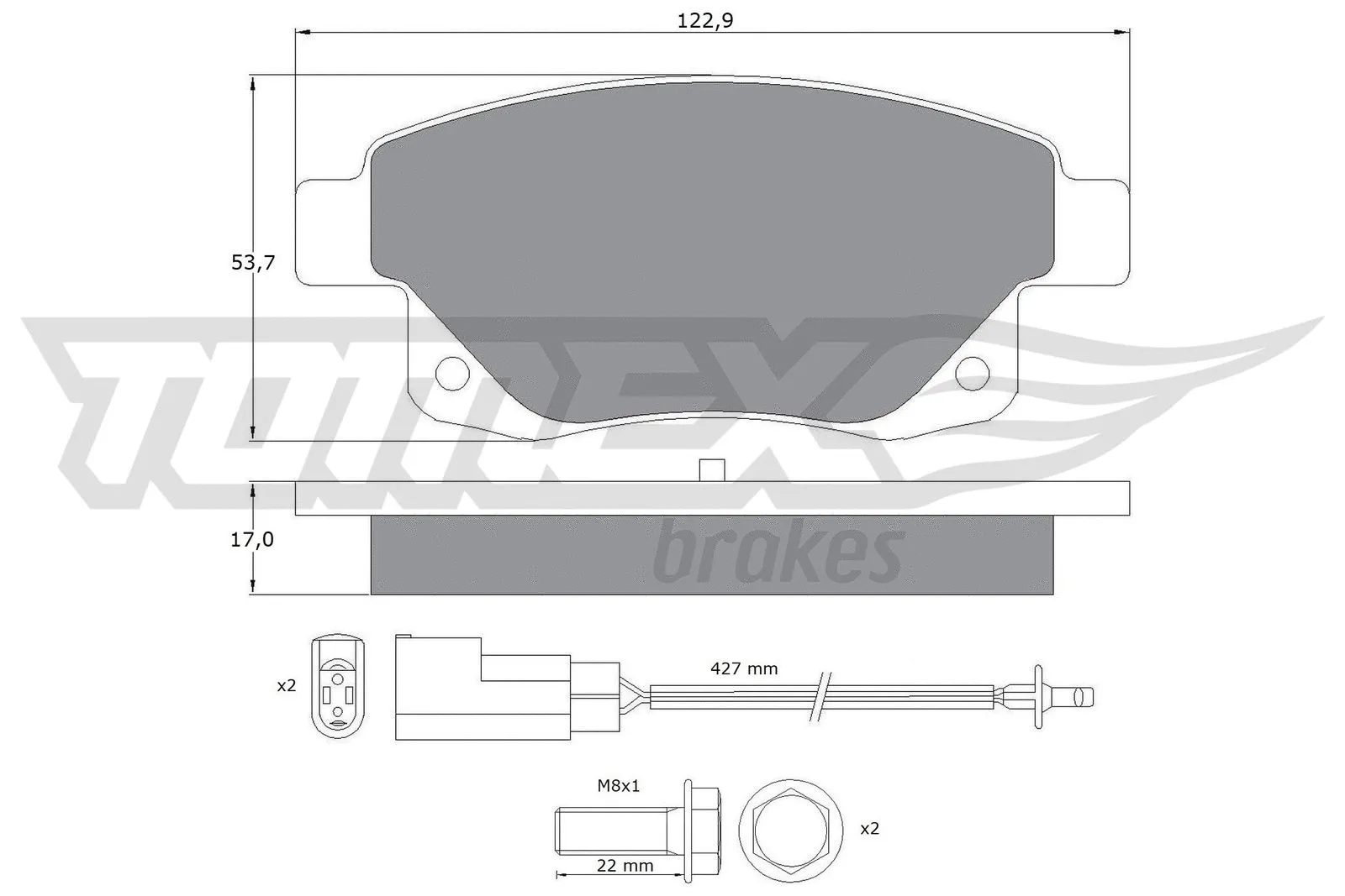 Brake Pad Set, disc brake (TX 14-75)