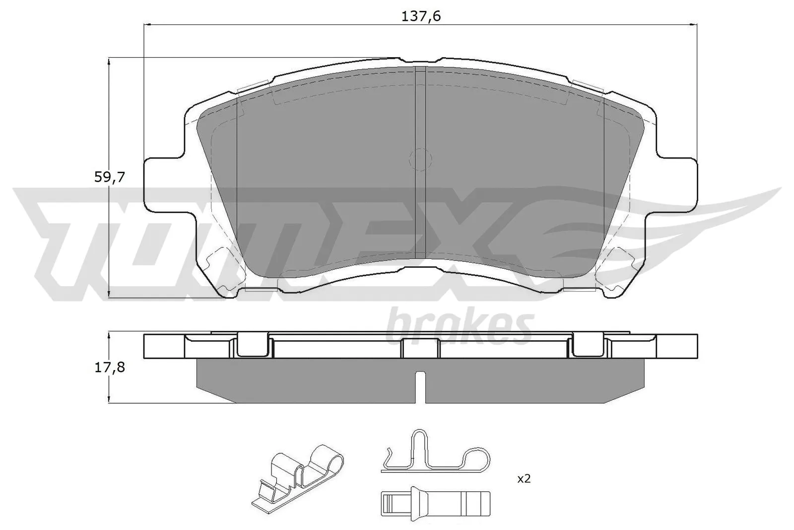 Brake Pad Set, disc brake (TX 15-45)
