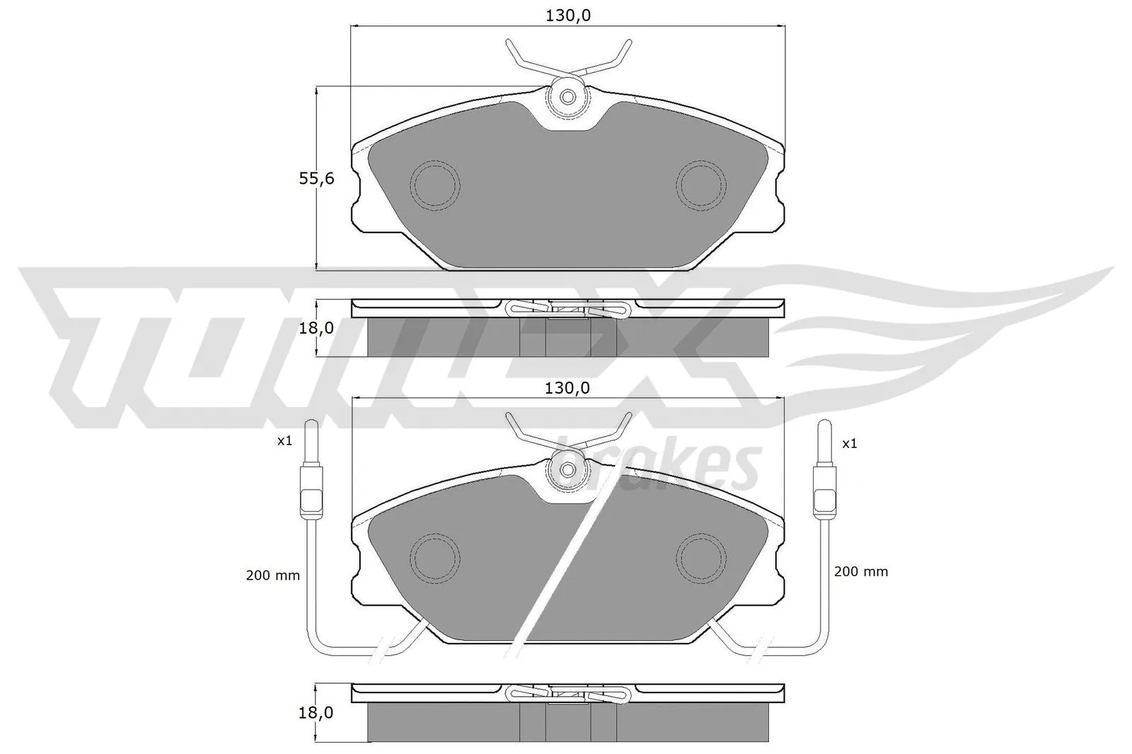 Brake Pad Set, disc brake (TX 10-77)